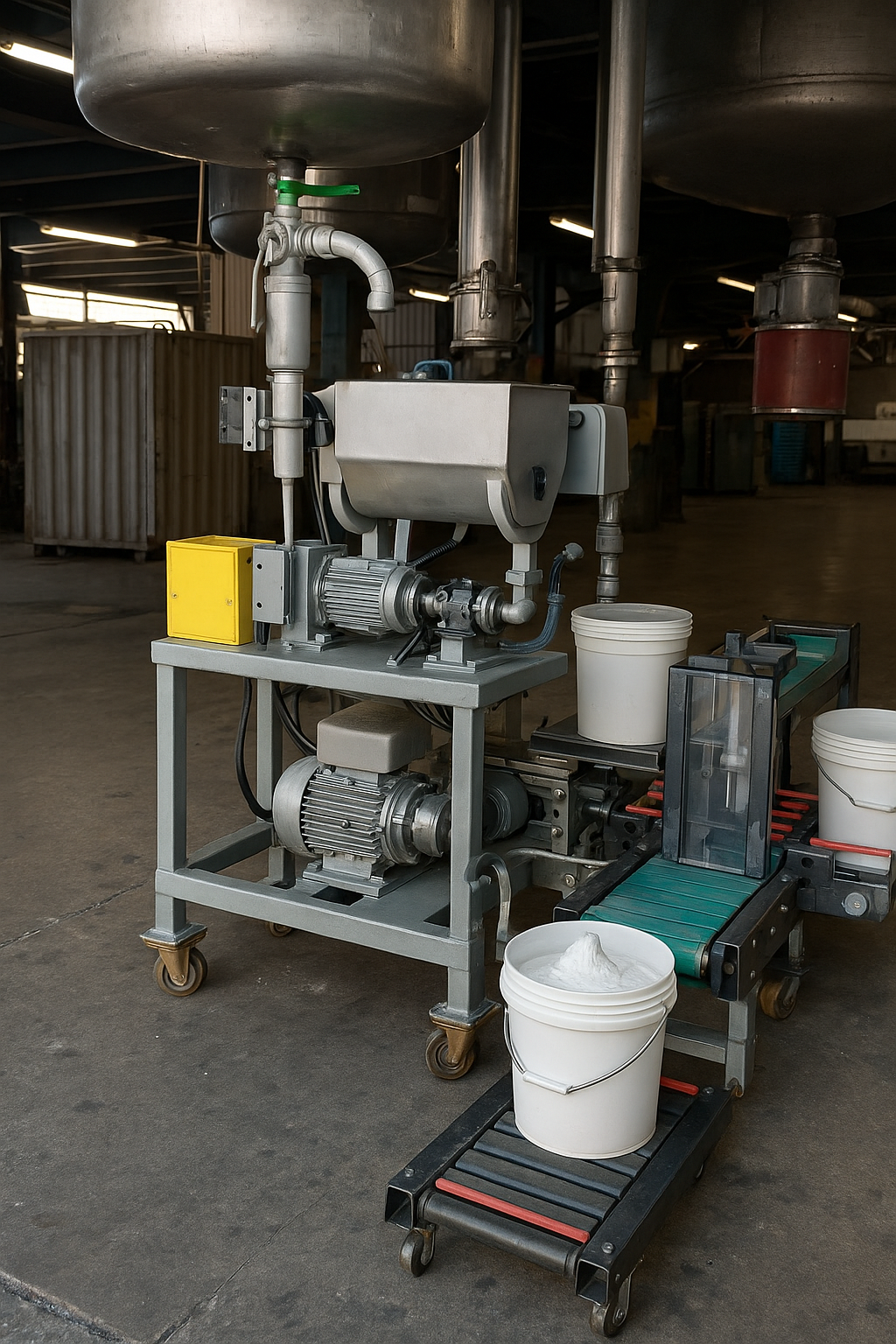 ออกแบบไลน์ผลิตบรรจุของเหลวหนืด โรงงานผลิตแป้ง